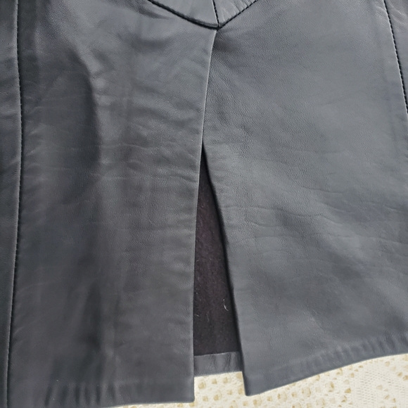 Firenze Genuine Leather Pencil Skirt Size 8 EUC - Picture 2 of 8